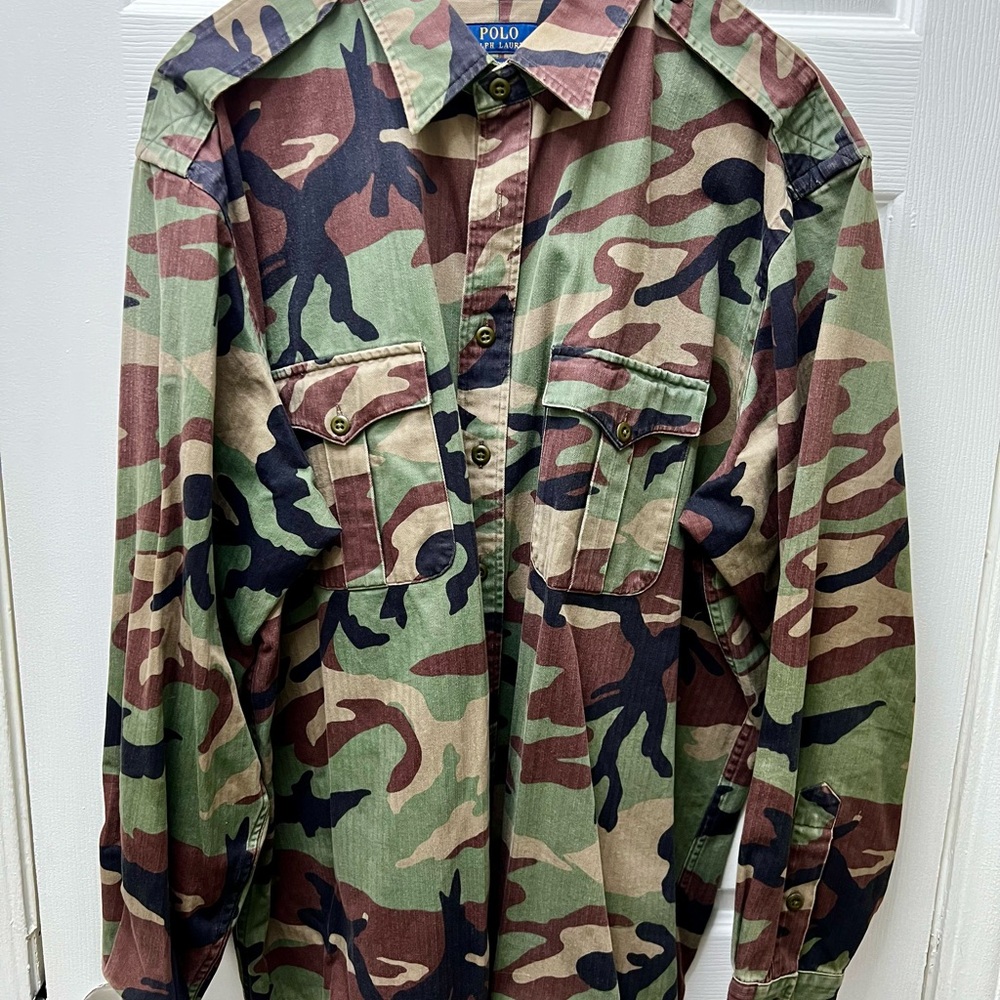 Polo by Ralph Lauren Men's Camouflage Shirt Jacket 2XB